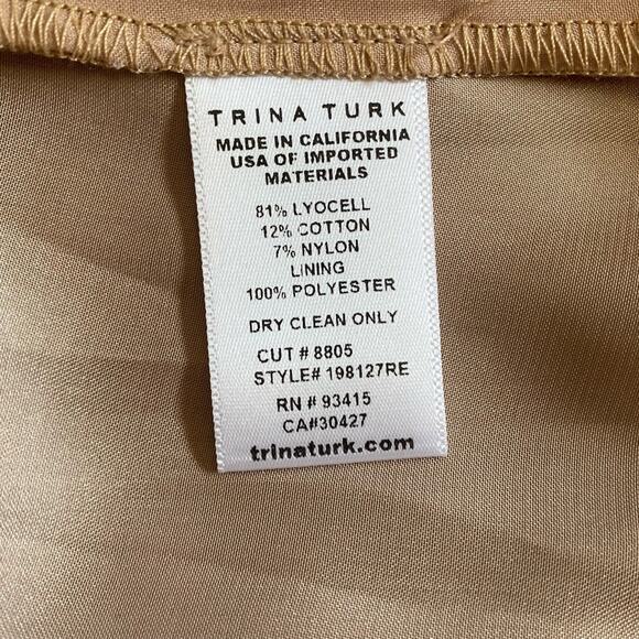 Trina Turk‎ Wilson Black Lace 3/4 Sleeves Blouse Top Black Cream M - Picture 13 of 15